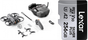 DJI Avata 2 Fly Smart Combo (Single B.) + Lexar Silver Plus 256GB V30