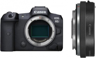 Canon EOS R5 + Canon Adapter EF-EOS R mit Objektiv-Steuerring