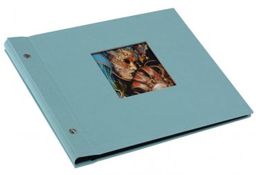 Goldbuch 26 507 Screw album Trend aqua 40 black pages 30x25cm