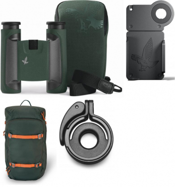 Swarovski CL Pocket 10x25 Green + Wild Nature Expert Hiking Package
