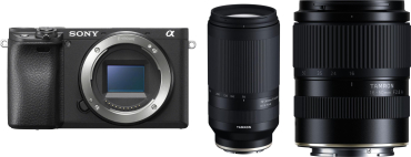 Sony Alpha ILCE-6400 + Tamron 16-50 f/2.8 A + Tamron 70-300 f/4.5-6.3 III