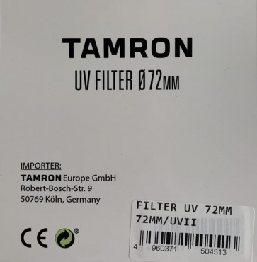 Tamron UV Filter 72mm