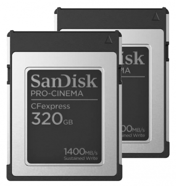 SanDisk Pro Cinema CFexpress Card Type B 320GB 2-pack