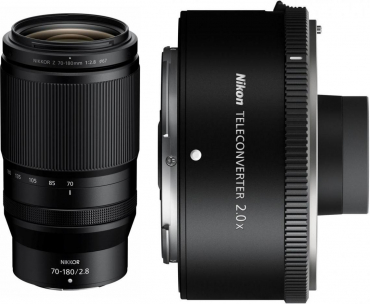 Nikon Nikkor Z 70-180mm f2,8 + téléconvertisseur 2x