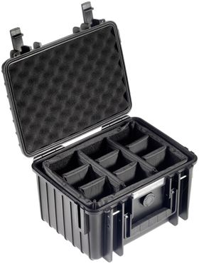 B&W Case Type 2000 RPD schwarz mit Facheinteilung