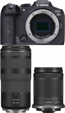 Canon EOS R7+RF-S 18-150mm f3.5-6.3 IS STM+RF 100-400mm f5.6-8 IS USM