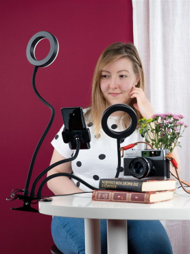 Dörr LED Selfie 2-er Ringlicht SLR-12 Bi-Color