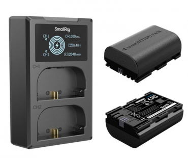 SmallRig 5409 Ladegerät-Kit inkl. 2x Akku LP-E6P