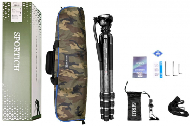 SIRUI SP124+B5X Trépied étanche en carbone avec rotule vidéo Arca Swiss