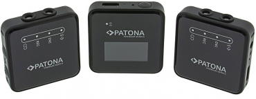 PATONA Premium Wireless Mikrofonset M16 mit 2 Sendern und 1 Empfänger
