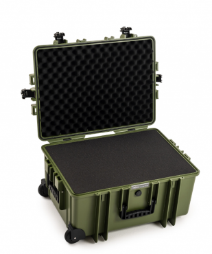 B&W Case Type 6800 RPD Brown Green with compartment division