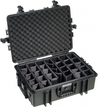 B&W Case Type 6500 RPD noir avec compartiments