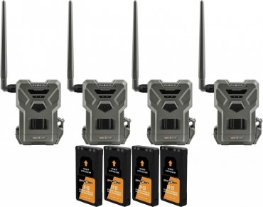 SPYPOINT FLEX-M wildlife camera 4-pack + 4 LIT22 batteries