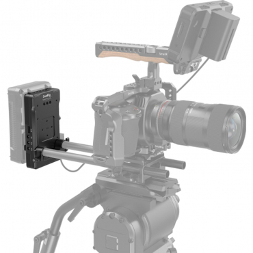 SmallRig 3203B V-mount battery adapter plate with 15mm rod clamp