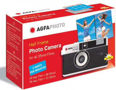 AgfaPhoto Reusable Half Frame Photo Camera schwarz