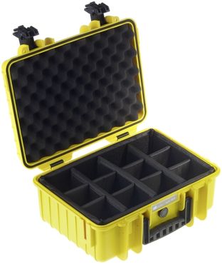B&W Case Type 4000 RPD yellow with compartment division