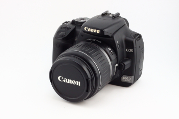 Canon EOS 400D + EF-S 18-55 mm f/3.5-5.6 II, used #9070626