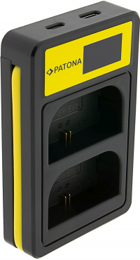 PATONA Smart Dual LCD USB charger for Canon LP-E6