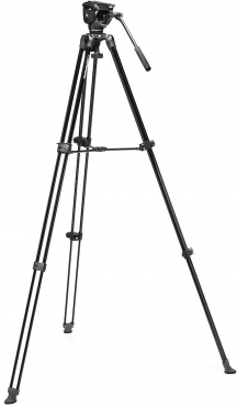Manfrotto Trépied vidéo à double tube en aluminium avec tête fluide 500X