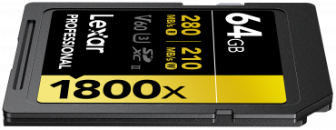 Lexar Professional SDXC Gold 64GB 1800x UHS-II V60