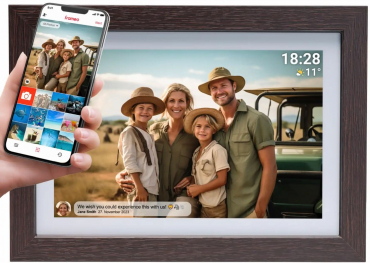 Denver Frameo 1042W Digitaler Bilderrahmen Braun 10,1 Zoll