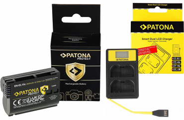 PATONA Dual USB Ladegerät + 2x Akku EN-EL15