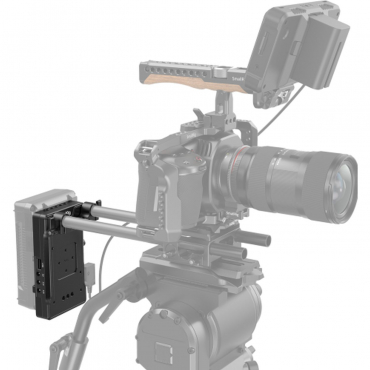 SmallRig 3203B V-mount battery adapter plate with 15mm rod clamp