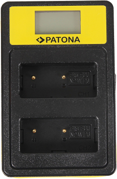 PATONA Smart Dual LCD USB Ladegerät für Canon LP-E12