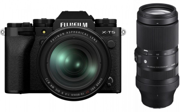 Fujifilm X-T5 black + 16-80mm + Sigma 100-400mm f5-6.3