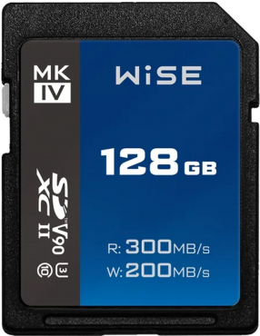 Wise 128GB SDXC UHS-II 300 MB/s V90 MK-IV