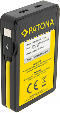 PATONA Smart Dual LCD USB charger for Canon LP-E6