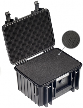 B&W Case Type 2000 SI black with foam insert