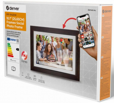 Denver Frameo 1042W Digitaler Bilderrahmen Braun 10,1 Zoll