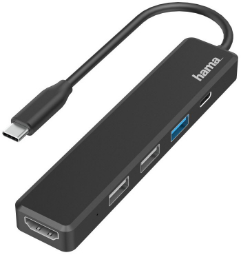 Hama USB-C-Hub 200117 Multiport 5x, 3x USB-A USB-C HDMI schwarz - 6063156 Hama USB-C-Hub 200117 Multiport 5x, 3x USB-A USB-C HDMI schwarz