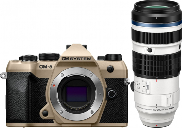 OM System OM-5 Mark II beige + OM System M.Zuiko ED 50-200mm f2,8 PRO