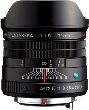 HD PENTAX-FA 31mm F1.8 Limited noir