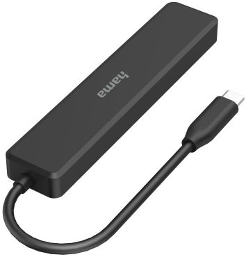 Hama USB-C-Hub 200117 Multiport 5x, 3x USB-A USB-C HDMI schwarz