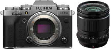 Fujifilm X-T4 silber + XF18mm F1.4 R LM WR