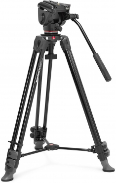Manfrotto Trépied vidéo à double tube en aluminium avec tête fluide 500X