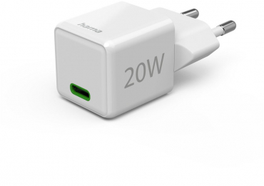 Hama Super mini charger, USB-C, 20W, white