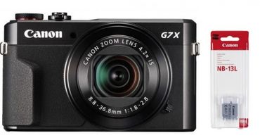 Canon PowerShot G7X Mark II + NB-13L spare battery