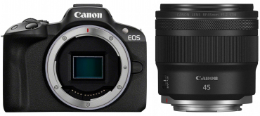 Canon EOS R50 black + RF 45mm f1.2 STM