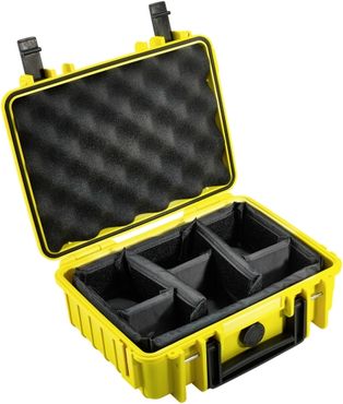 B&W Case Type 1000 RPD yellow with compartment division