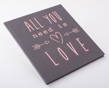 Goldbuch Hochzeitstagebuch All you need is love grau
