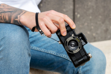 Lomography Handschlaufe Leder schwarz