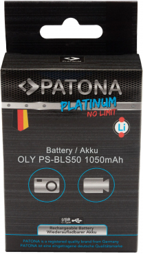 PATONA Platinum Akku USB-C Input Olympus BLS-5
