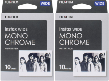 Fujifilm Instax WIDE Film Monochrome, paquet de 2