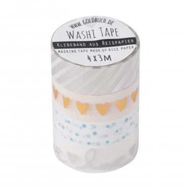 Goldbuch Washi Tape 10627 Love silver