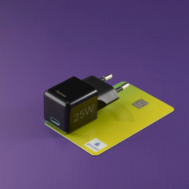 Hama 201985 Schnellladegerät USB C 25 W Schwarz