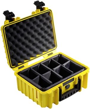 B&W Case Type 3000 RPD gelb mit Facheinteilung